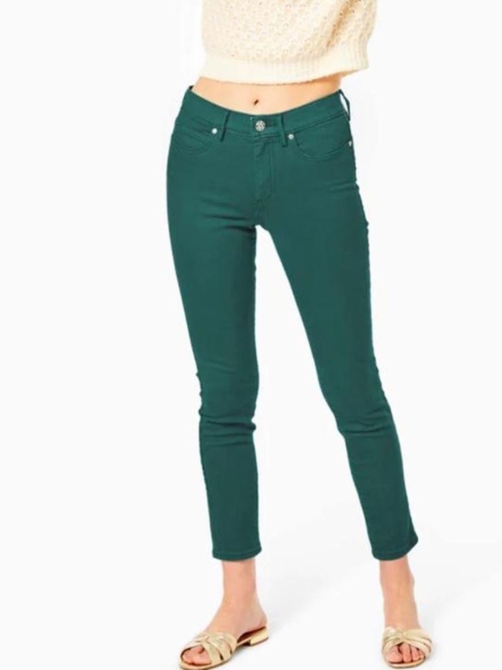 Lilly Pulitzer Women's Green Jeans - size 12